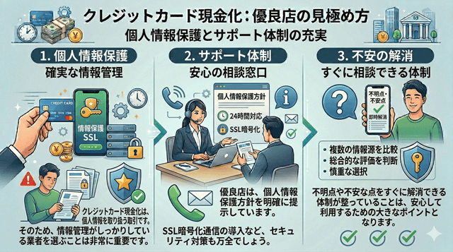 個人情報保護とサポート体制の充実