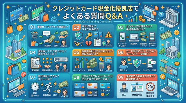 クレジットカード現金化優良店でよくある質問Q&A