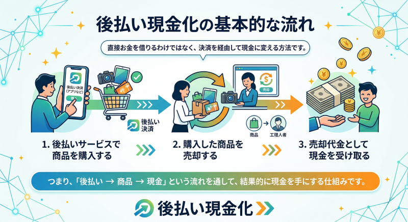 後払い現金化の流れ