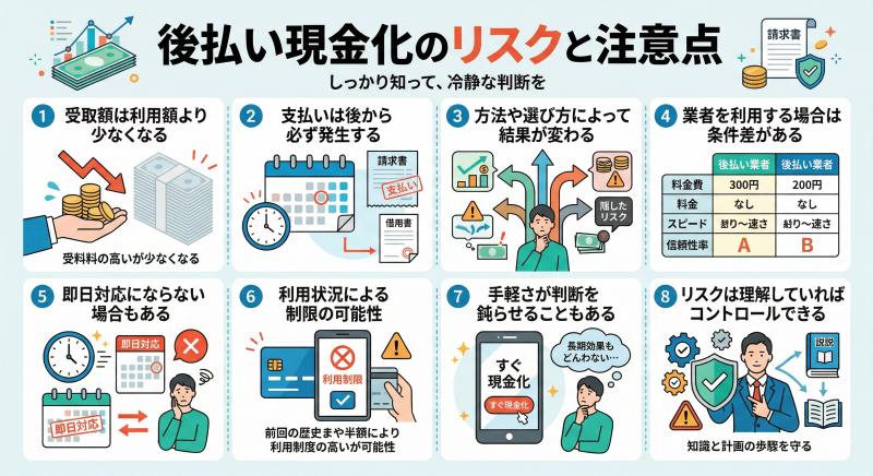 後払い現金化のリスク