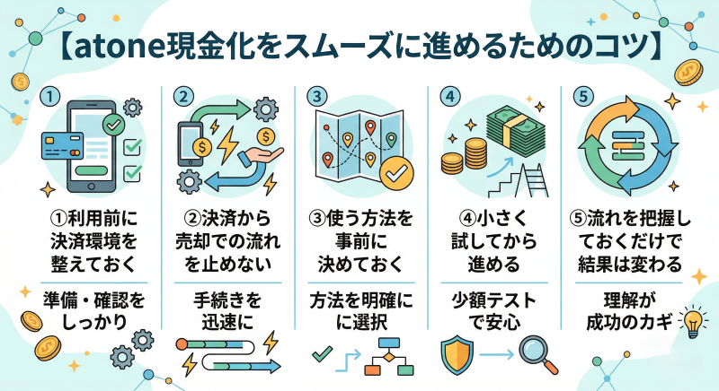 atone現金化をスムーズに進める方法