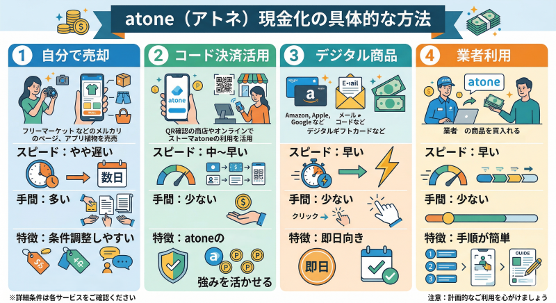atone現金化する方法