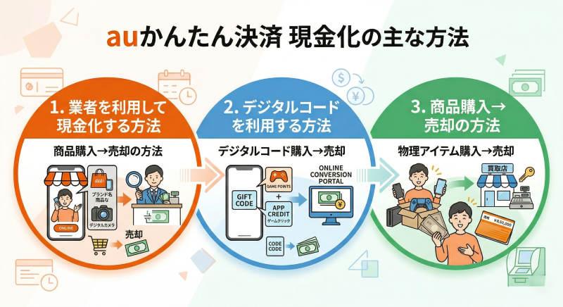 auかんたん決済現金化の方法