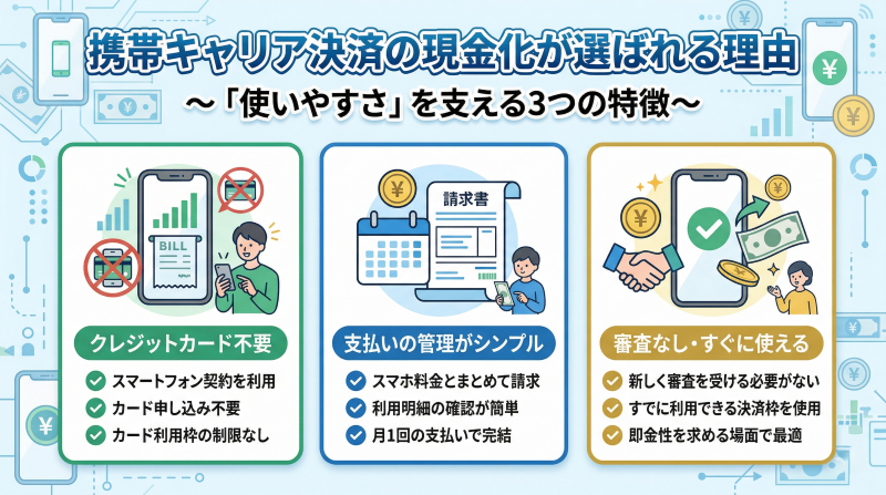 キャリア決済現金化が選ばれる理由