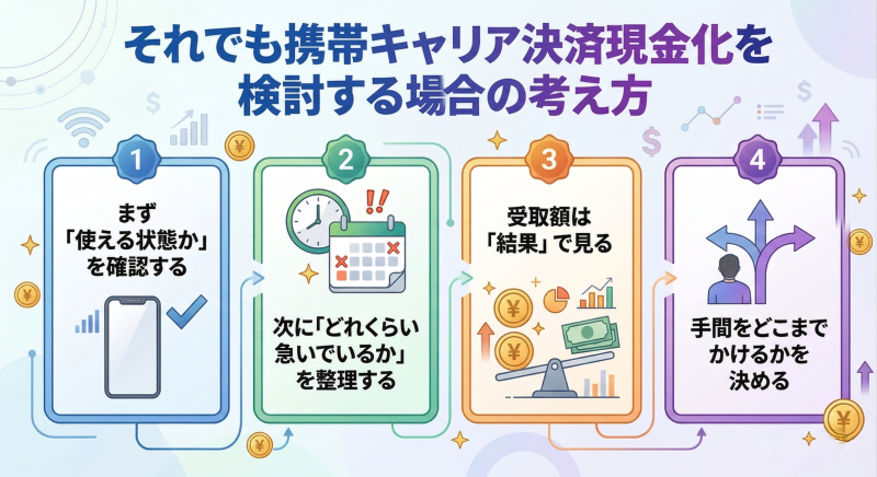 キャリア決済現金化を検討する人の考え方