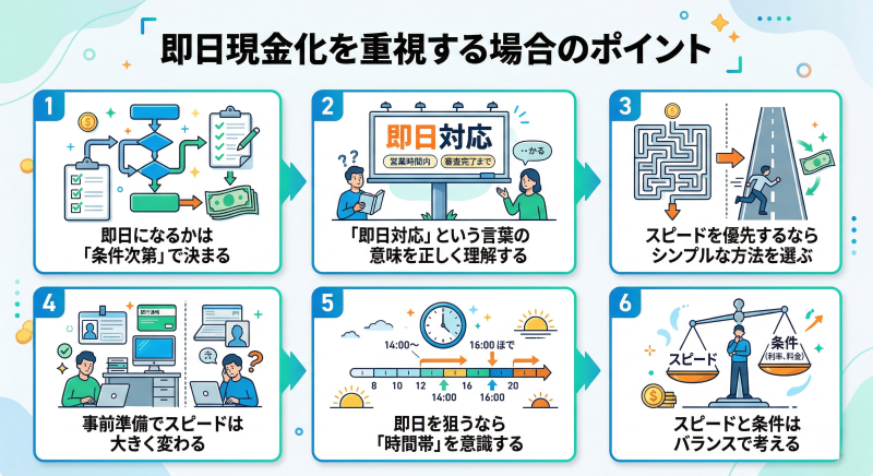 クレジットカード現金化の即日現金化を従事する場合のポイント