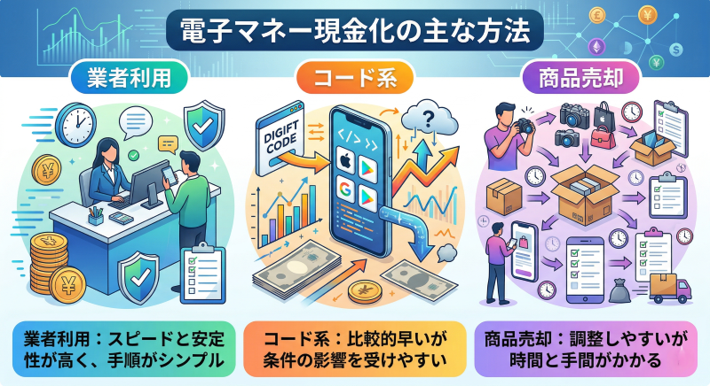 電子マネー現金化の方法