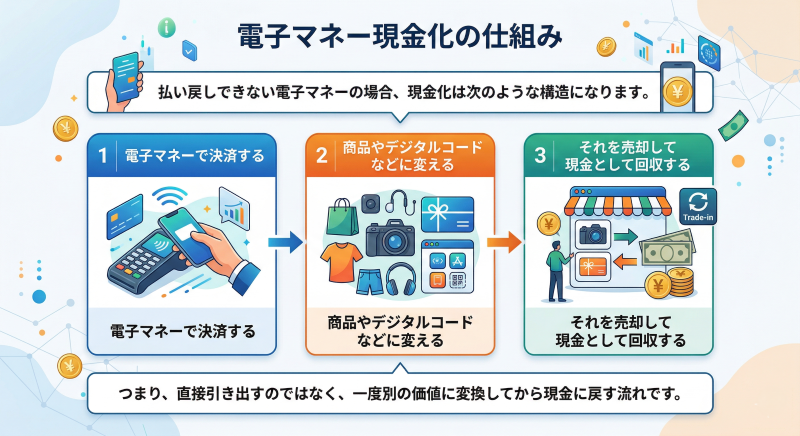 電子マネー現金化の仕組み