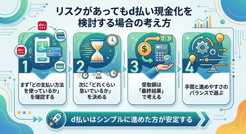 リスクがあってもd払いを検討する人の考え方