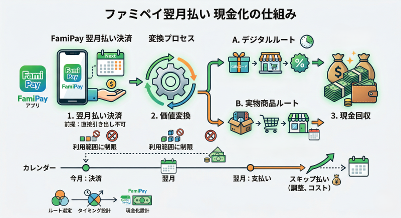 ファミペイ現金化の仕組み