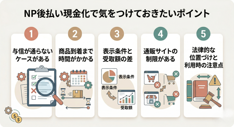 NP後払い現金化のリスクと注意点