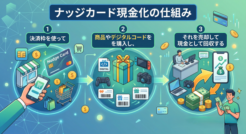 ナッジカード現金化の仕組み