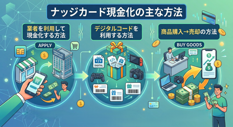 ナッジカード現金化の方法