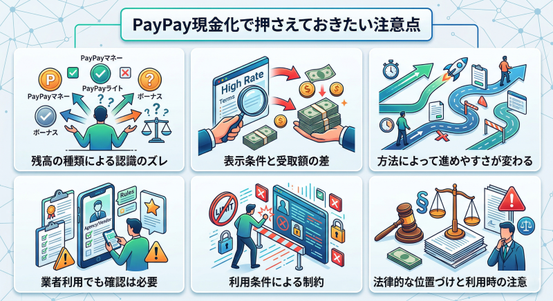 PayPay残高現金化の注意点とリスク