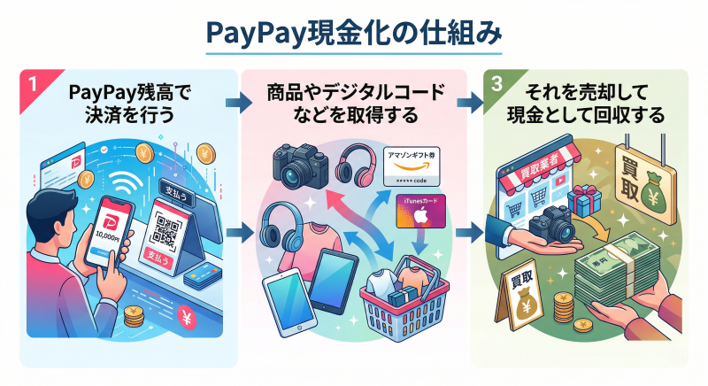 PayPay残高現金化の仕組み