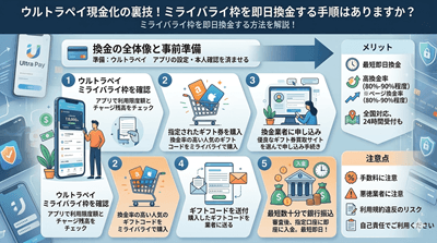 ウルトラペイ現金化の裏技！ミライバライ枠を即日換金する手順はありますか？