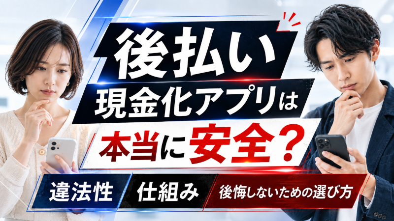後払い現金化アプリは本当に安全？違法性・仕組み・後悔しないための選び方