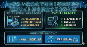np後払い現金化で即日！楽天市場や通販サイト枠を換金する方法とは