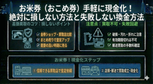 お米券（おこめ券）手軽に現金化！絶対に損しない方法と失敗しない換金方法
