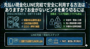 先払い現金化LINE完結で安全に利用する方法はありますか？お金がないピンチを乗り切るには