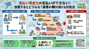 後払い現金化の支払いができない！放置するとどうなる？最悪の事態を避ける対処法