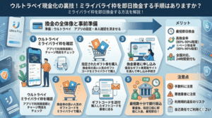 ウルトラペイ現金化の裏技！ミライバライ枠を即日換金する手順はありますか？